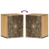 Armoire de salle de bain murale 38x33x48cm bois massif manguier 