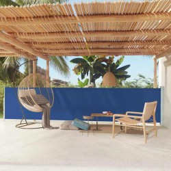 Auvent latéral rétractable de patio 117x600 cm Bleu 