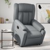 Fauteuil inclinable électrique gris similicuir 