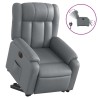 Fauteuil inclinable électrique gris similicuir 