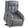 Fauteuil inclinable électrique gris similicuir 