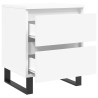 Tables de chevet 2 pcs blanc 40x35x50 cm bois d’ingénierie 
