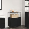 Meuble de salle de bain avec étagères chêne noir 76,5x35x95 cm 