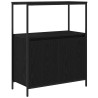Meuble de salle de bain avec étagères chêne noir 76,5x35x95 cm 