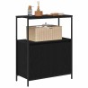 Meuble de salle de bain avec étagères chêne noir 76,5x35x95 cm 