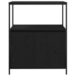 Meuble de salle de bain avec étagères chêne noir 76,5x35x95 cm 