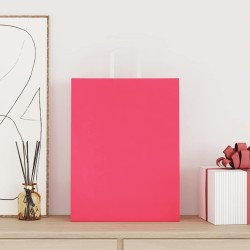 Sacs en papier 50 pcs avec poignées rose 32x12x42 cm 