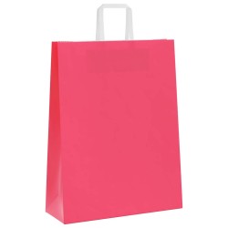 Sacs en papier 50 pcs avec poignées rose 32x12x42 cm 