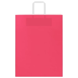 Sacs en papier 50 pcs avec poignées rose 32x12x42 cm 