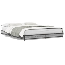 Cadre de lit sans matelas sonoma gris 135x190 cm 