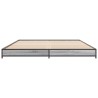 Cadre de lit sans matelas sonoma gris 135x190 cm 