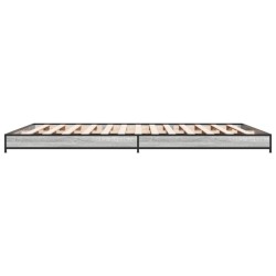 Cadre de lit sans matelas sonoma gris 135x190 cm 