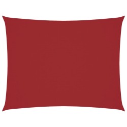 Voile de parasol tissu oxford rectangulaire 6x7 m rouge 