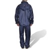 Combinaison de pluie avec capuche 2 pcs Hommes Bleu marine M  