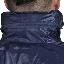 Combinaison de pluie avec capuche 2 pcs Hommes Bleu marine M  