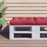 Coussin de palette 60x60x12 cm rouge bordeaux tissu 