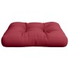 Coussin de palette 60x60x12 cm rouge bordeaux tissu 