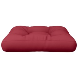 Coussin de palette 60x60x12 cm rouge bordeaux tissu 