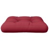 Coussin de palette 60x60x12 cm rouge bordeaux tissu 
