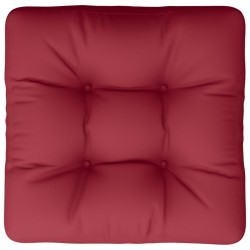 Coussin de palette 60x60x12 cm rouge bordeaux tissu 