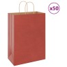 Sacs en papier 50 pcs avec poignées rouge 32x17x44 cm 