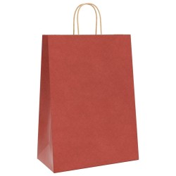 Sacs en papier 50 pcs avec poignées rouge 32x17x44 cm 
