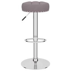 Tabourets de bar lot de 2 taupe tissu 