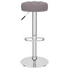 Tabourets de bar lot de 2 taupe tissu 