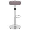Tabourets de bar lot de 2 taupe tissu 