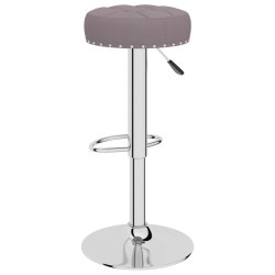 Tabourets de bar lot de 2 taupe tissu 