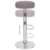 Tabourets de bar lot de 2 taupe tissu 