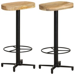 Tabourets de bar lot de 2 76 cm bois de manguier massif 