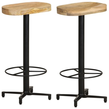 Tabourets de bar lot de 2 76 cm bois de manguier massif 