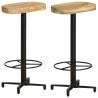 Tabourets de bar lot de 2 76 cm bois de manguier massif 