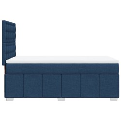 Sommier à lattes de lit avec matelas Bleu 80x200 cm Tissu 