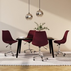 Chaises pivotantes à manger lot de 4 violet tissu 