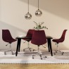 Chaises pivotantes à manger lot de 4 violet tissu 