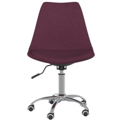 Chaises pivotantes à manger lot de 4 violet tissu 