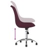 Chaises pivotantes à manger lot de 4 violet tissu 