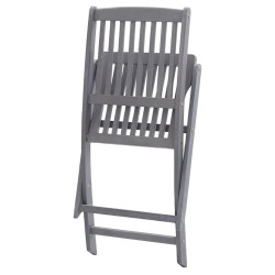 Chaises pliables d'extérieur lot de 8 et coussins Bois d'acacia 