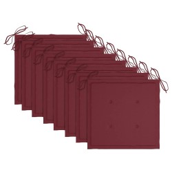 Chaises pliables d'extérieur lot de 8 et coussins Bois d'acacia 