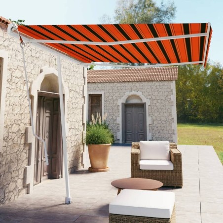 Auvent automatique sur pied 300x250 cm Orange/marron 