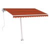 Auvent automatique sur pied 300x250 cm Orange/marron 
