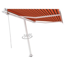 Auvent automatique sur pied 300x250 cm Orange/marron 