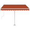 Auvent automatique sur pied 300x250 cm Orange/marron 