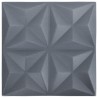 Panneaux muraux 3D 48 pcs 50x50 cm gris origami 12 m² 