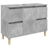 Meuble d'évier gris béton 80x33x60 cm bois d'ingénierie 