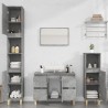 Meuble d'évier gris béton 80x33x60 cm bois d'ingénierie 