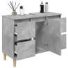 Meuble d'évier gris béton 80x33x60 cm bois d'ingénierie 