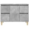 Meuble d'évier gris béton 80x33x60 cm bois d'ingénierie 